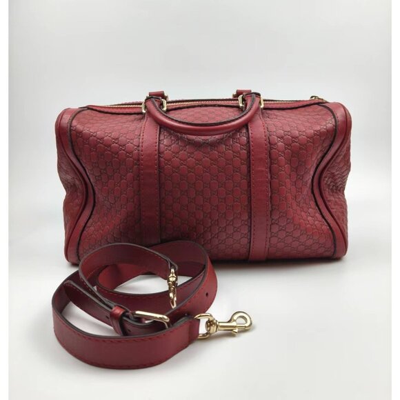Pre-owned Gucci Microguccissima Medium Joy Boston Red - Picture 9 of 14